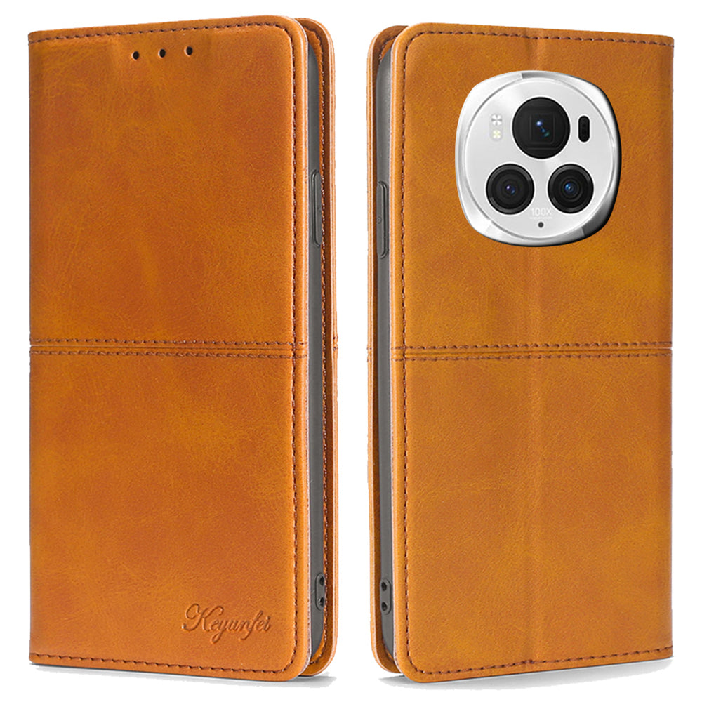 For Honor Magic6 Pro 5G Case Cowhide Texture Anti-Scratch Leather Phone Cover with Card Slots For Honor Magic6 Pro 5G Case Cowhide Texture Anti-Scratch Leather Phone Cover with Card Slots